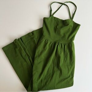 cotton midi dress, green, xxs